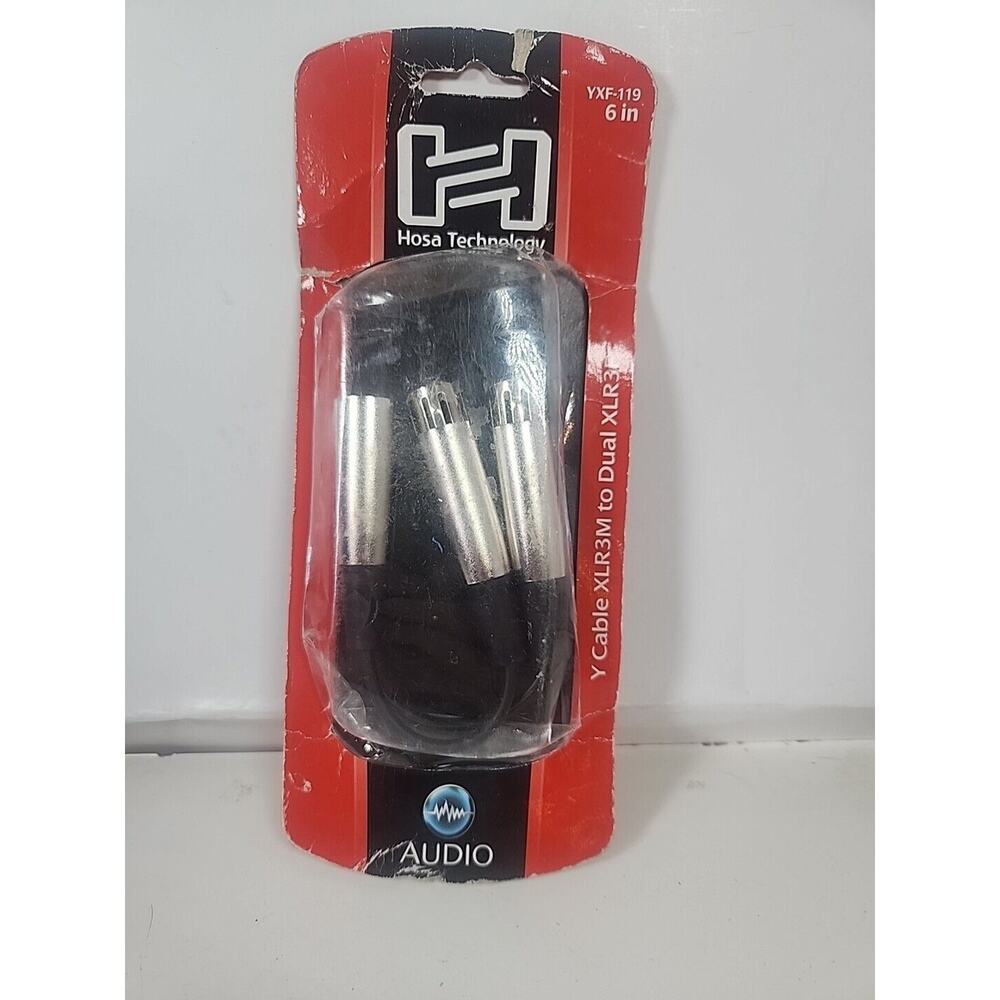 Hosa YXF-119 6" XLR Male Dual XLR Female Splitter Y-Adapter Combiner Cable